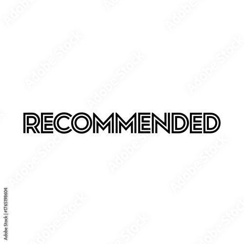 Recommended text in modern font style