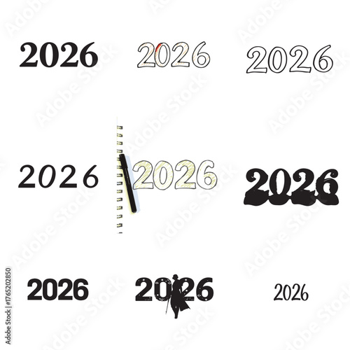 business success 2026 logo text design concept vector illustration