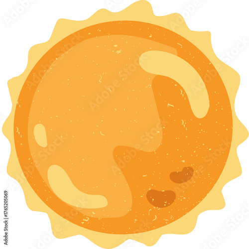 Fototapeta Naklejka Na Ścianę i Meble -  Colorful Textured Sun Space Element