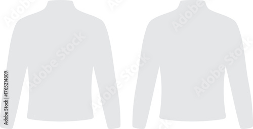 Blank long sleeve shirt template, front view, gray sweatshirt mockup, apparel design layout, fashion product presentation, clothing customization, textile design, isolated garment display