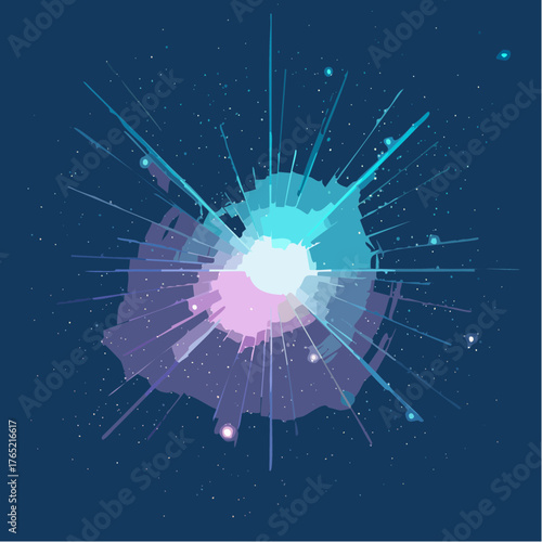 High-Contrast Holiday Galaxy Vector Illustration
