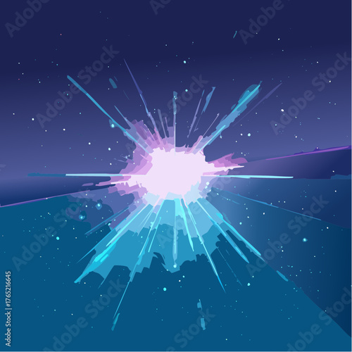 Cosmic Spark Particle Luxury Vector Design