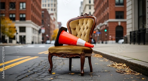 Urban Anomaly - A Traffic Cones Unexpected Seat.
