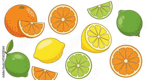Vibrant collection of fresh oranges, lemons, and limes bursting with zest and natural goodness for healthy recipes and refreshing drinks.