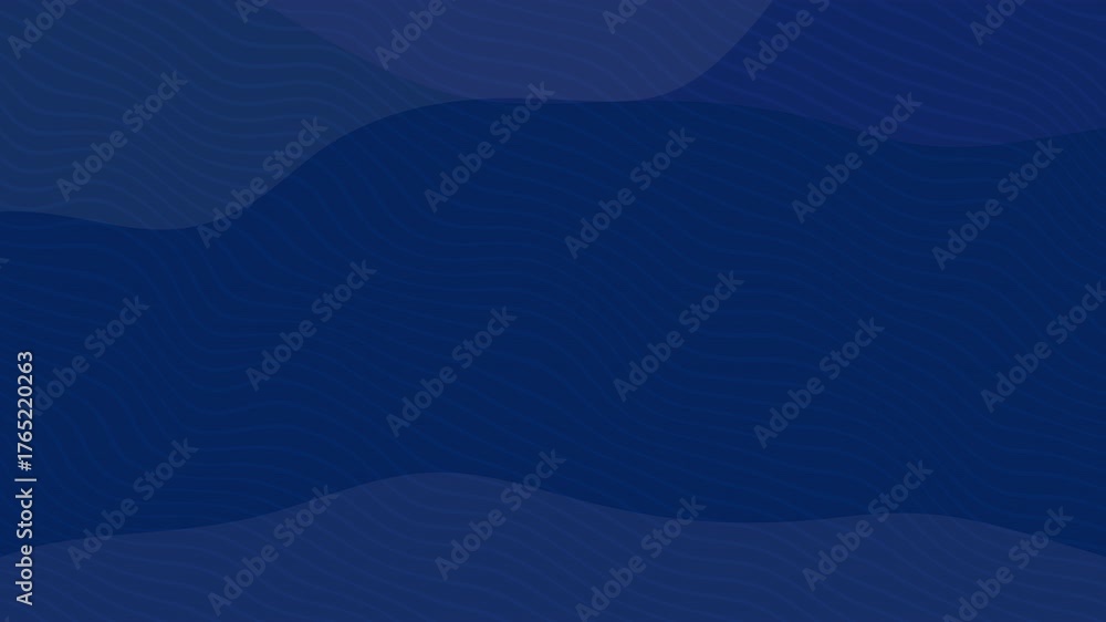4K motion background of swaying wavy blue shapes and lines