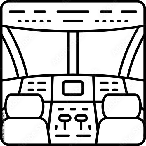 Line Art Cockpit Icon