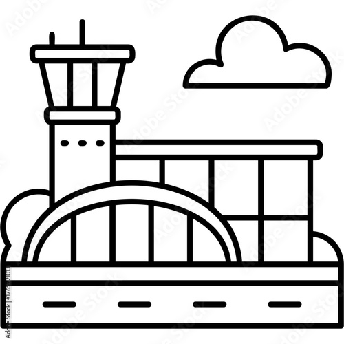 Line Art Airport Icon