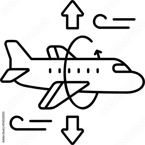 Line Art Turbulence Icon