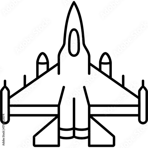 Line Art Jet Icon