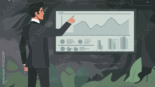 CEO presenting company growth plans in business meeting — professional leadership presentation concept