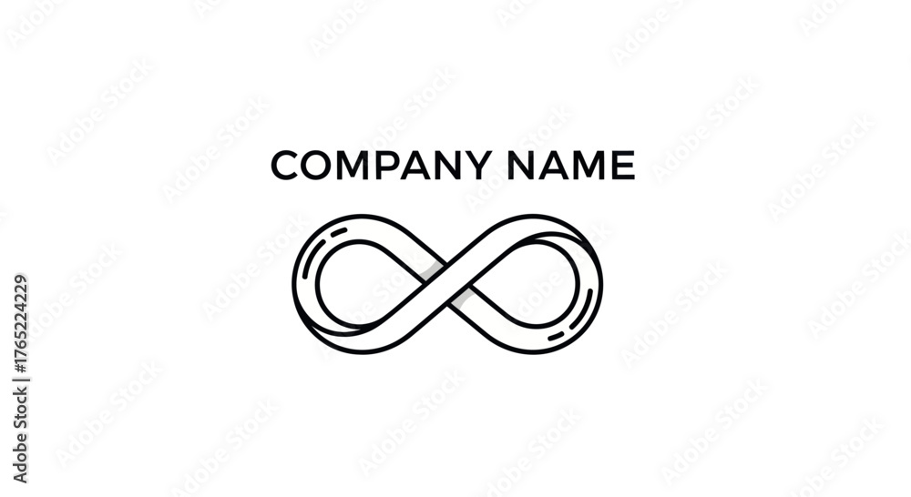 Fototapeta premium Hand drawn infinity symbol logo design concept.