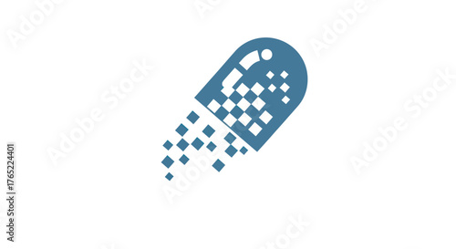 Digital pill concept representing advanced healthcare and technological innovation.