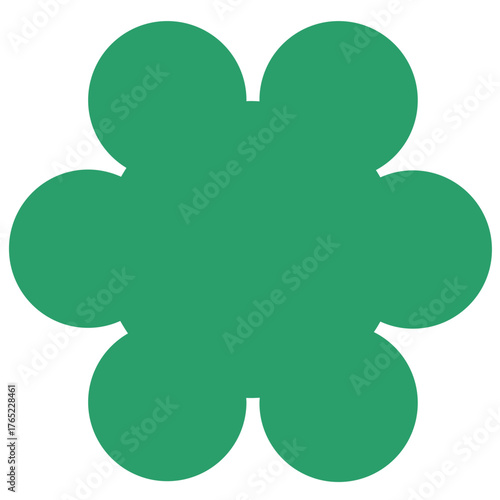 Abstract Clover Shape in Green