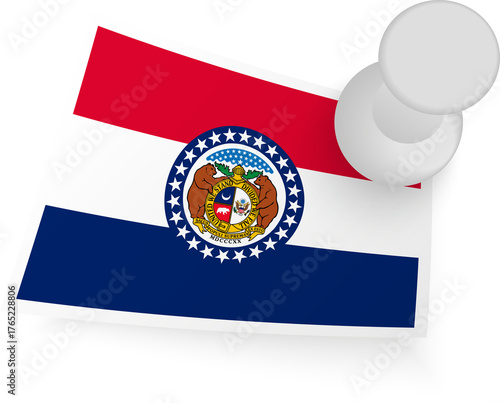 Missouri Flag with Pin