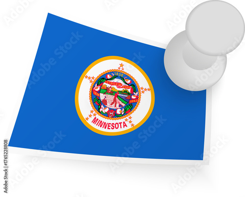 Minnesota Flag with Pin