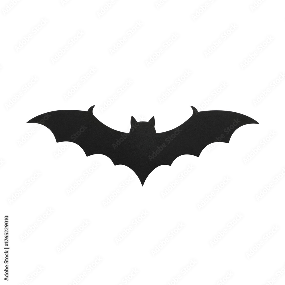 Fototapeta premium Black spooky halloween bat silhouette cutout decoration