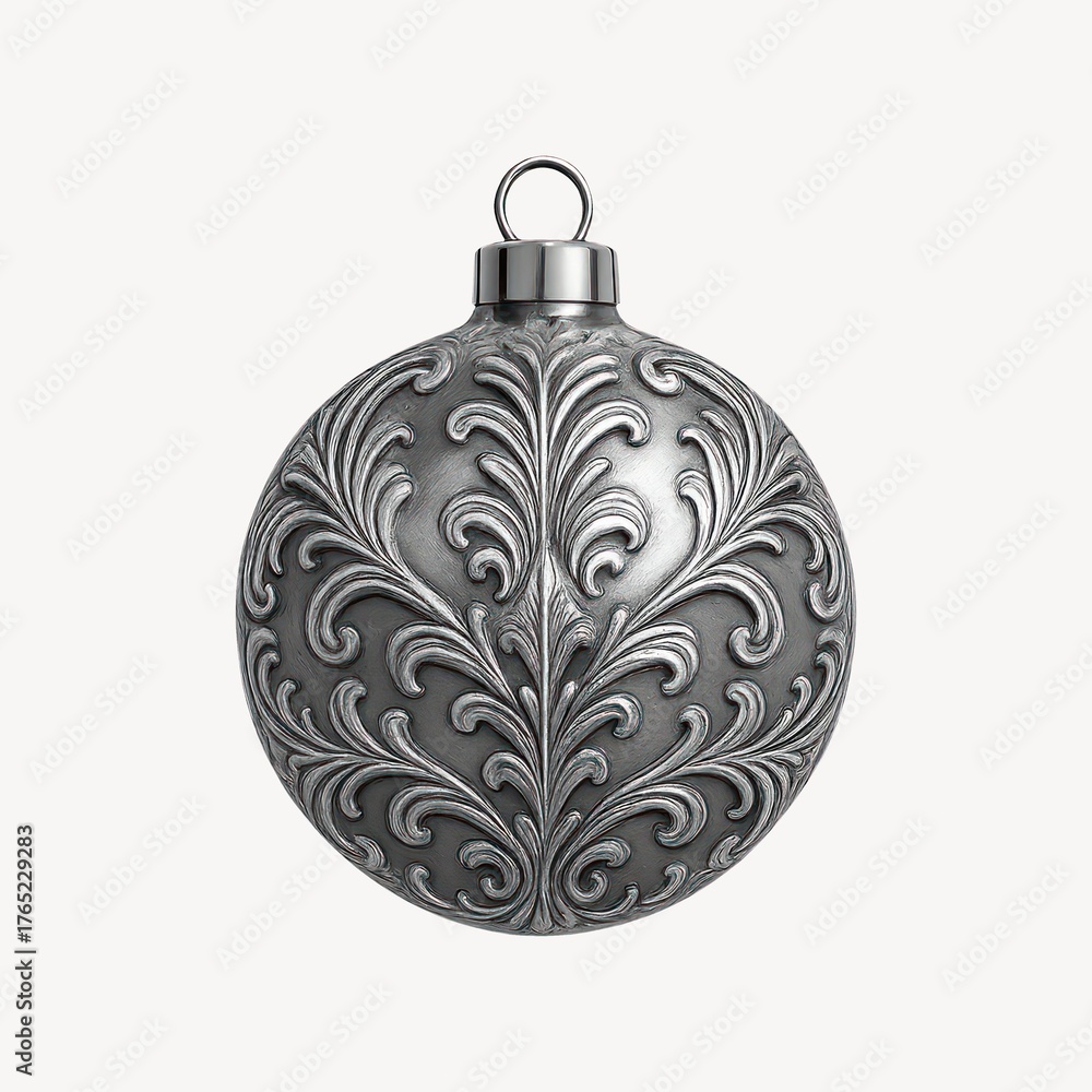 Fototapeta premium Elegant silver ornament design