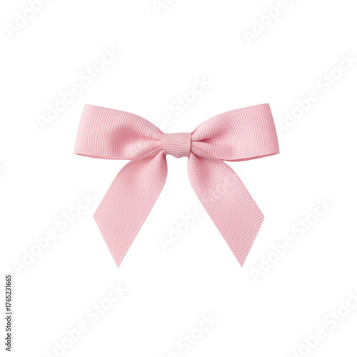 Obraz na płótnie Small pink grosgrain ribbon bow decoration