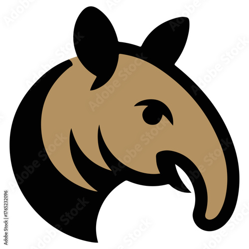 Close up illustration of a Tapir