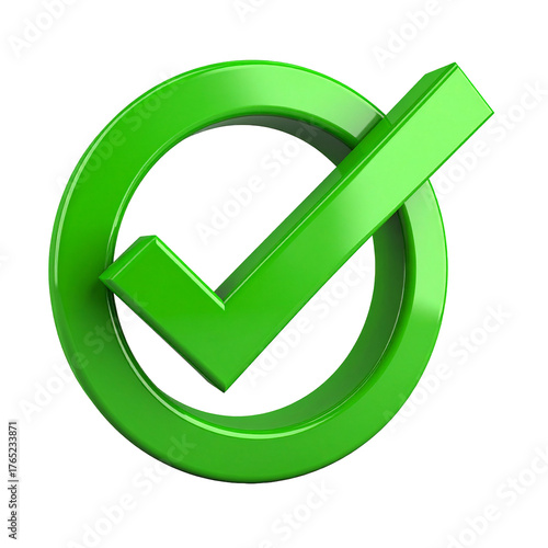 Free Download PNG Checkmark Symbol: A vibrant green checkmark icon, representing approval, verification, or completion, boldly set within a circle.  - GFXLoad