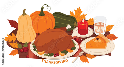 Thanksgiving Feast - A Festive Autumnal Celebration.