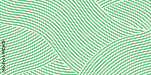 Green farm banner, organic abstract background with fields. Wavy green lines, natural organic products. Ecological background.