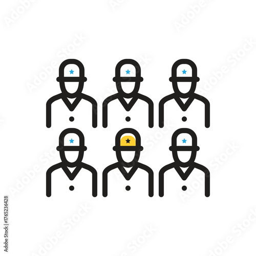 Multi color icon for troop