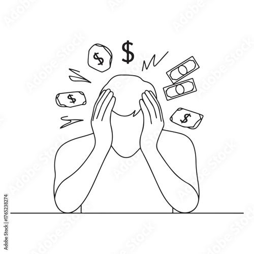 Financial crisis vector illustration
