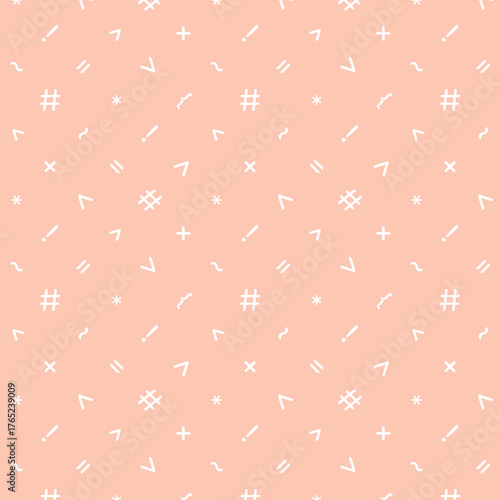 Simple keyboard symbols as seamless pattern in vector illustration format