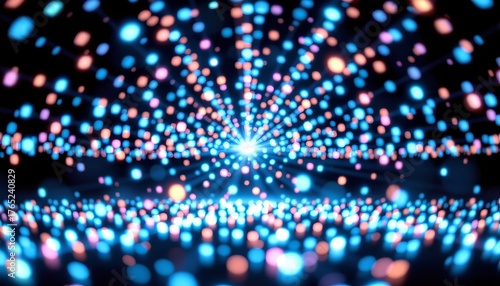 Wallpaper Mural Abstract Space Scene with Bokeh and Light Effects Torontodigital.ca