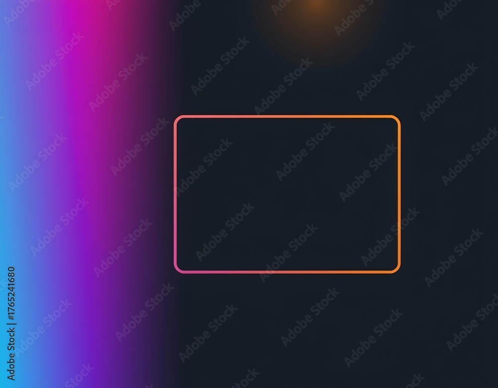 Fototapeta premium Dark Gradient Background with Large Orange Rectangle
