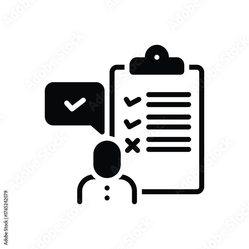 Black solid icon for accountability