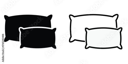 Pillow Vector Line Icon Illustration. EPS 10