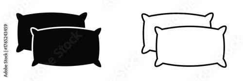 Pillow icon vector for web and mobile app. Pillow sign and symbol. Comfortable fluffy pillow EPS 10