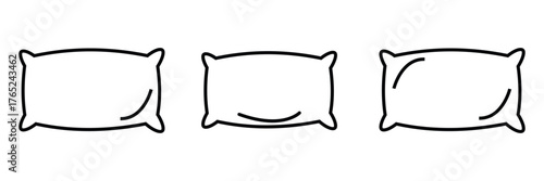 Pillow icon vector for web and mobile app. Pillow sign and symbol. Comfortable fluffy pillow EPS 10