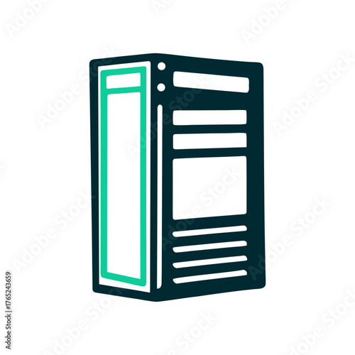 Accordion Menu UI Design Element with Open Section A solid rust accordion menu with one section expanded to reveal a blank content area