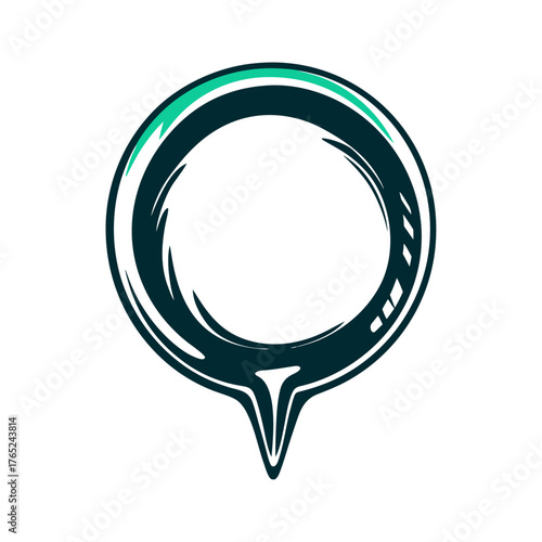 Dark Teal Speech Bubble Tooltip Icon A solid charcoal tooltip bubble with a pointed tail and smooth curved edges