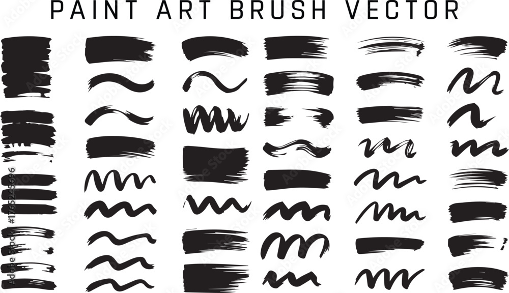 Set of Paint Brush Stroke and Abstract Grunge Banner Vector Illustration, Watercolor Ink Splash and Texture Elements for watercolor brush, splatter brush, illustrator brush, photoshop brush, paint