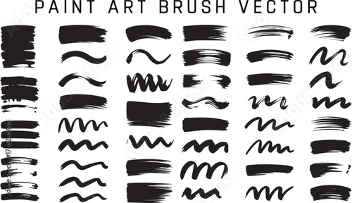 Set of Paint Brush Stroke and Abstract Grunge Banner Vector Illustration, Watercolor Ink Splash and Texture Elements for watercolor brush, splatter brush, illustrator brush, photoshop brush, paint