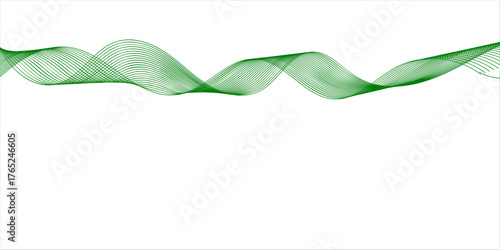 green ribbon isolated on white background