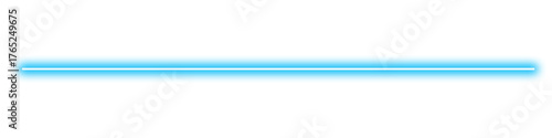 Sky blue neon light straight line isolated on transparent background. glowing sparkle effect. bright laser stripe for design and decoration. electric energy element