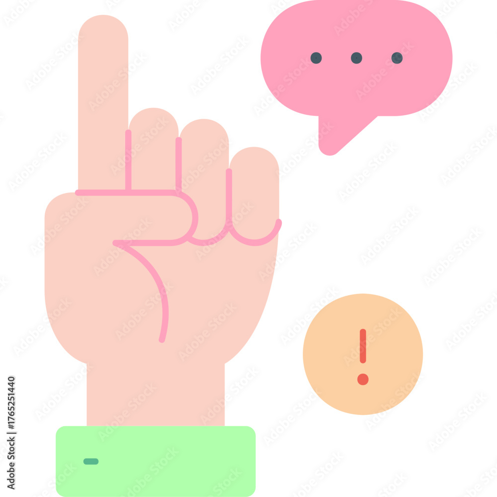 Obraz premium Attention Illustration