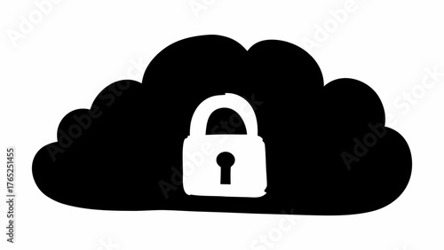 Secure your digital world with this striking cloud lock icon, symbolizing data protection and privacy.