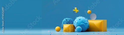 3D render icon  8K Abstract 3D render clay style isolated on pure solid background of innovation Pop Art 3D