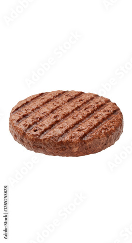 Grill Burger Patty Isolated Transparent Background Realistic Photo