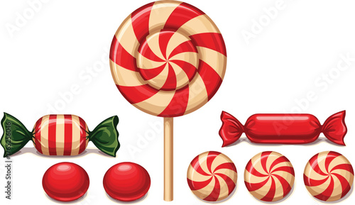Colorful Candy Collection Still Life, Assorted Hard Candies and Wrapped Sweets Grouped Together, Festive Treats for Celebrations and Holidays, Confectionery Delight for Dessert Lovers, Traditional Sty