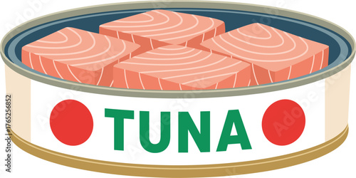 Open Can of Tuna Preserved in Oil Ready to Eat, Serving Suggestion for Balanced Diet in Modern Kitchen. Healthy Canned Seafood Packed with Protein for Quick Lunch Preparation, Restaurant Menu, Grocery