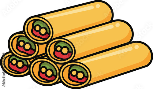 Stacked Cannelloni Pasta Ready to Bake, Representing Italian Cuisine in a Restaurant Setting, Ideal for Menu Illustrations and Recipe Websites, Featuring Delicious Tubular Shapes Filled with Ricotta a