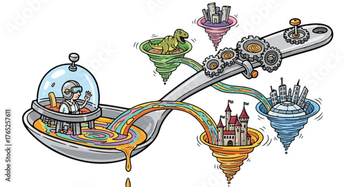 Digital Chef Mixing Fantasy And Future Worlds