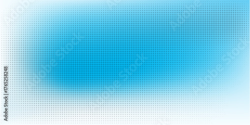 Colorful abstract background with white and blue color, halftone effect, dot pattern. Vector illustration.